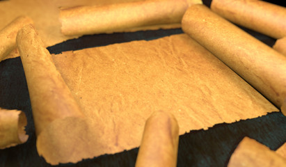 Unfolding Old Paper Scroll 3D