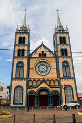 Fototapeta na wymiar Saint Peter and Paul Cathedral in Paramaribo, capital of Suriname.