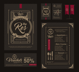 Big set of restaurant and cafe menu design,voucher,business card,flag table,Restaurant cafe menu, template design, Food flyer