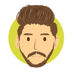 Smart man hipster cartoon style