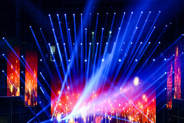 Fototapeta na wymiar Stage Spotlight with Laser rays