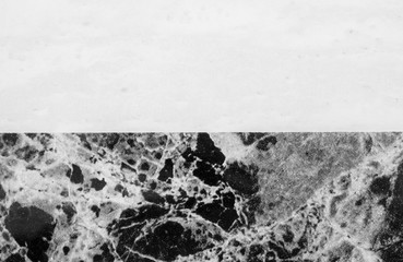 Closeup surface old marble at the table texture background in black and white tone