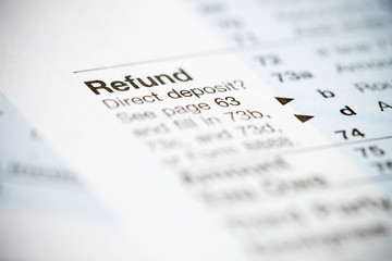 Taxes: Focus on Refund Section of 1040 Tax Form