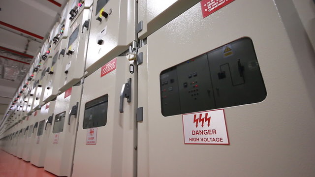 Electrical substation building in industrial plant