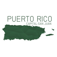 Puerto Rico map geometric texture background