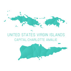 United states virgin islands map geometric texture background