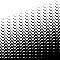 Background with gradient of black and white wave lines