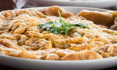 omelette in dish