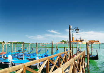 A pier beside the Riva degli Schiavoni in Venice, Italy