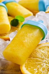 Homemade fruit popsicle
