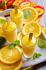 Homemade fruit popsicle