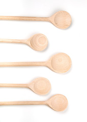 Wooden spoon isolated on white 
