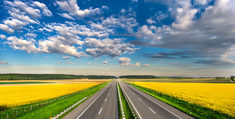 highway through fields