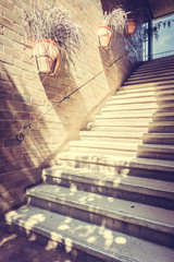 Old concrete stair