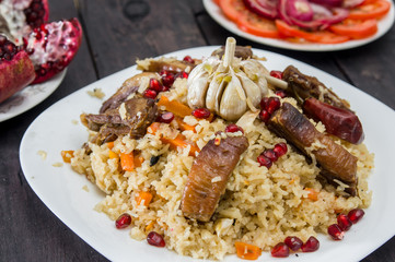 National rice pilaw with lamb