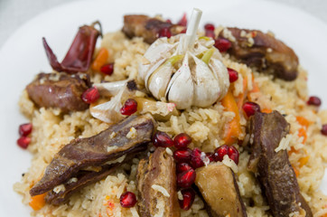 National rice pilaw with lamb