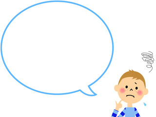 困る男の子　吹き出し