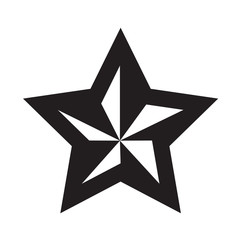 Black star - vector icon