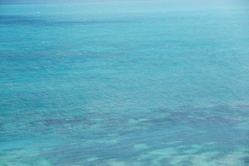 Transparent clear blue sea