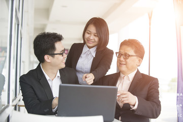 asian business team in a meeting