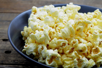buttered popcorn on the back bowl