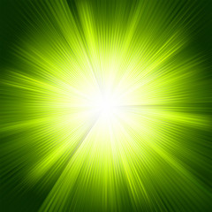 Green template color design with a burst. EPS 8 - 100694262
