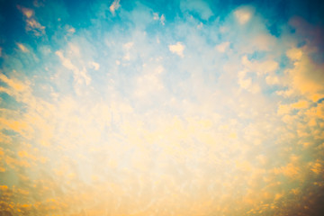 Vintage cloud on sky background