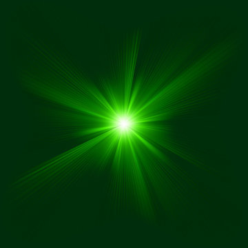 Green Color Design With A Burst. EPS 8