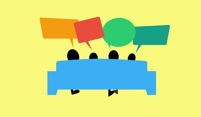 Vector image depicting family time while lounging on a couch