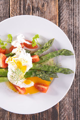 asparagus with poached egg