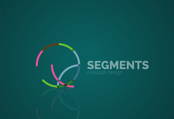 Vector outline minimal abstract geometric logo