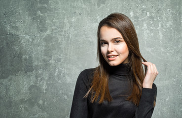 Fototapeta premium Portrait of a cheerful girl