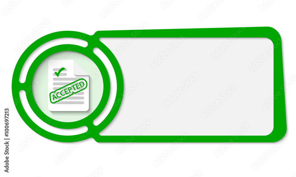Aufkleber abstract frame for your text and questionnaire