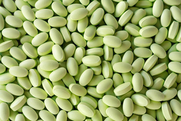 Many green pills medicines