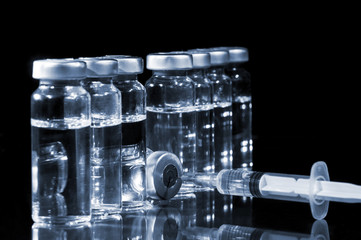 Glass Medicine Vials and Syringe