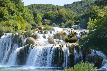 Waterfalls in The Nature Reserve of Krka, Croatia