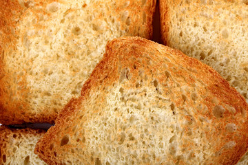 fragrant toasted white bread closeup