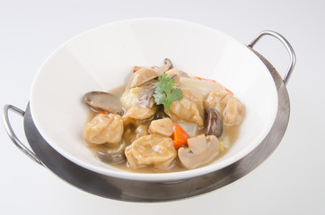 Tofu and mince on rice. Chinese cuisine