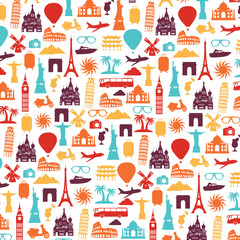 Travel and tourism background. Vector illustration