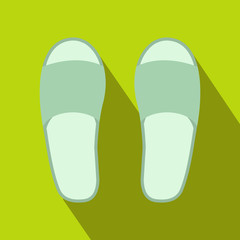 White spa slippers icon