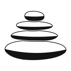 Zen basalt stones black simple icon