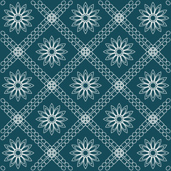 Abstract flower and grid pattern vector illustration eps 10.