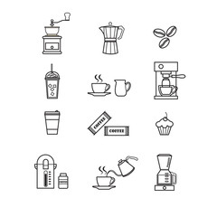 Coffee icon set