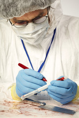 Sealing of plastic tube with DNA swab for test