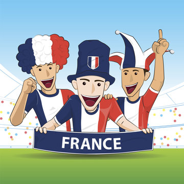 Group of France Sport Fans