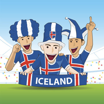 Group of Iceland Sport Fans