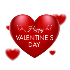 Valentine red hearts