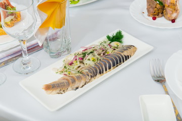 Herring on a platter