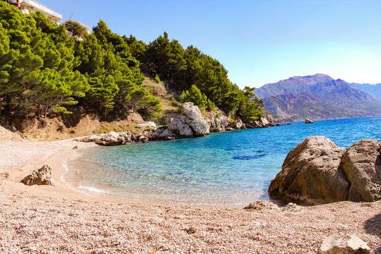 Einsamer Strand an der kroatischen Adria
