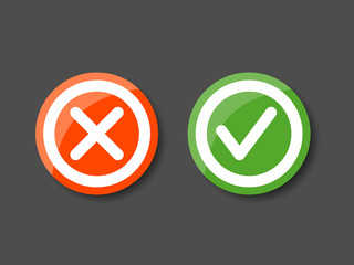 Tick and cross icons